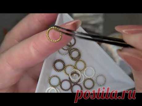 ALIEXPRESS. Метализированная нить, калоты, кримпы,  фурнитура, набор украшений.