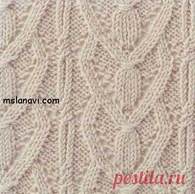 Ажурный узор спицами | Вяжем с Ланой