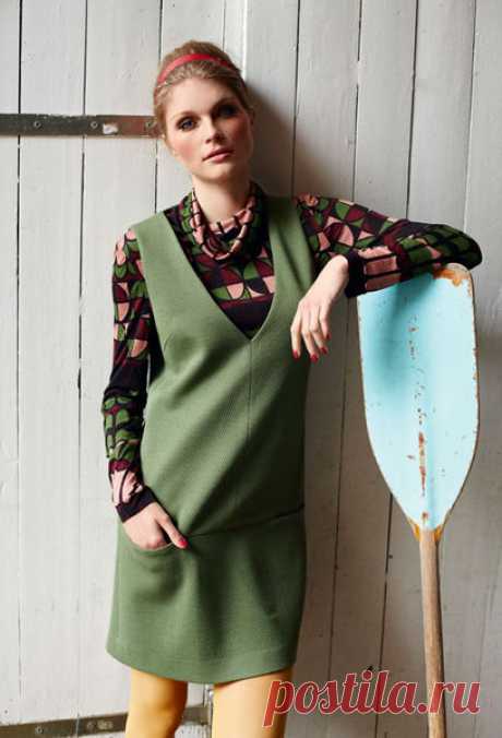 Сарафан а-силуэта - выкройка № 105 из журнала 9/2012 Burda – выкройки сарафанов на Burdastyle.ru