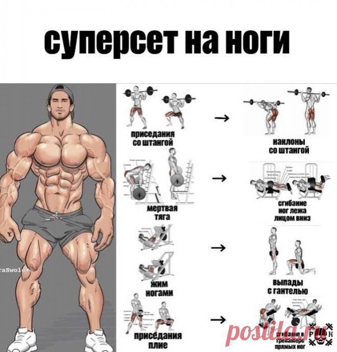 Суперсеты на все гpуппы мышц