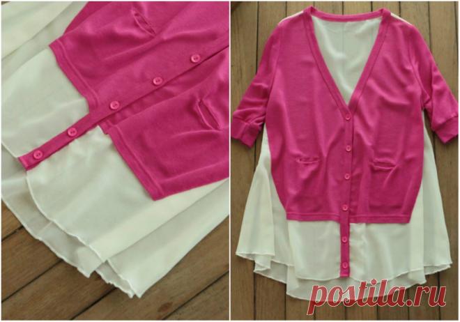 Пара надрезов на старом свитере и неповторимый наряд готов!