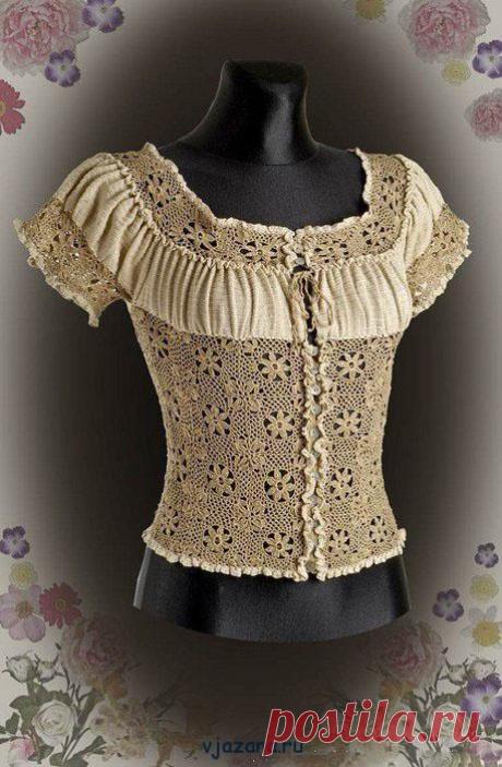 Кофточка крючком на стройную девушку | Вязана.ru