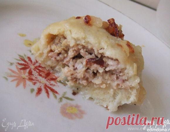 Цеппелины литовские, национальное блюдо . Ингредиенты: говядина, картофель, лук репчатый