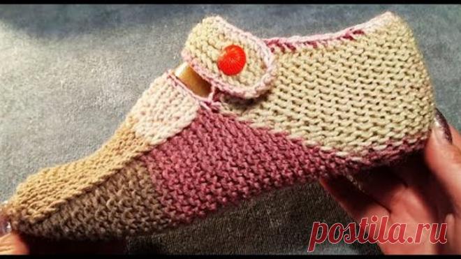 Следки двумя спицами без швов -размер 36,5-37,5/Просто/Стильно/Красиво