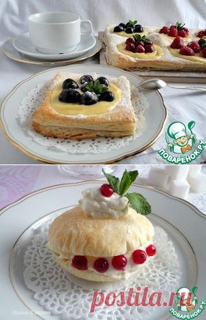 Слоеный пирог с ягодами+пирожные - кулинарный рецепт