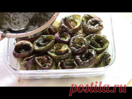 Вкусная закуска -маринованные баклажаны! Быстро и просто!
