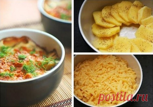 Как приготовить картофель, запеченный в сливках с сыром