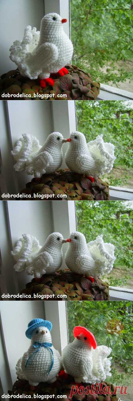 Доброделица: Голубь крючком Мастер-класс.