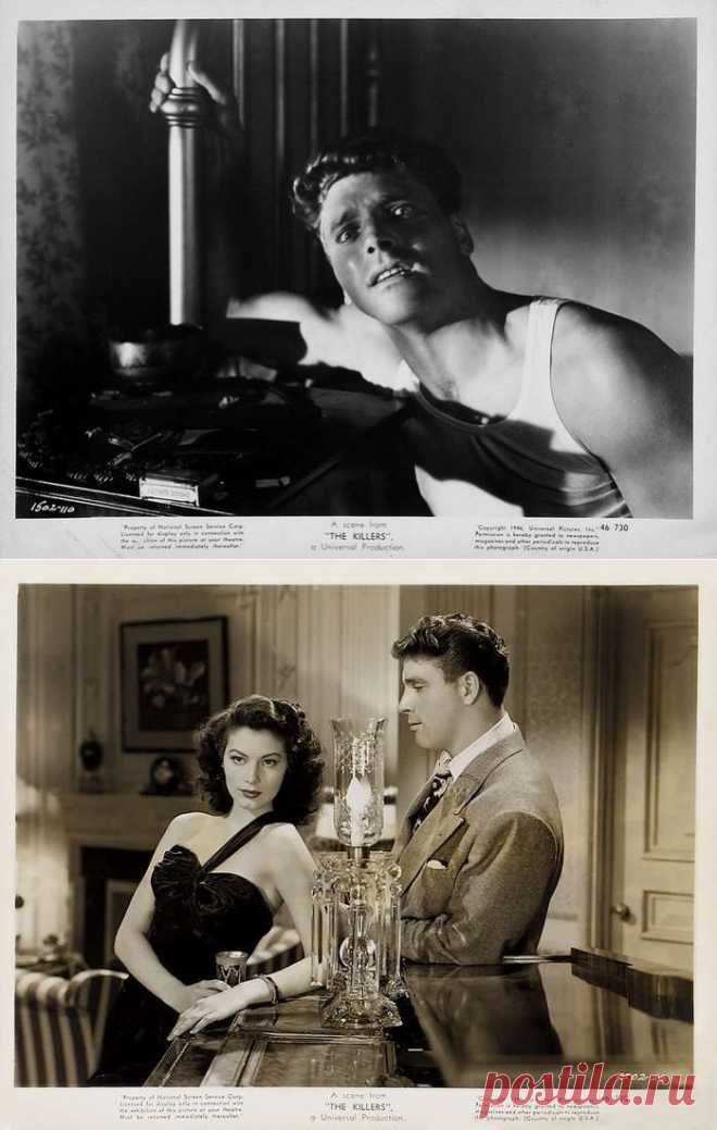 Ава Гарднер и Берт Ланкастер в фильме "Убийцы" 1946 год.