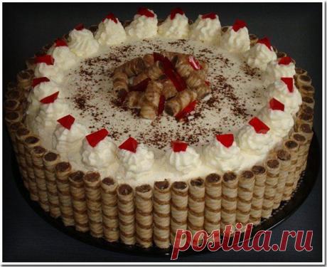 Шоколадный торт с творожным кремом &quot;Нежность&quot; .