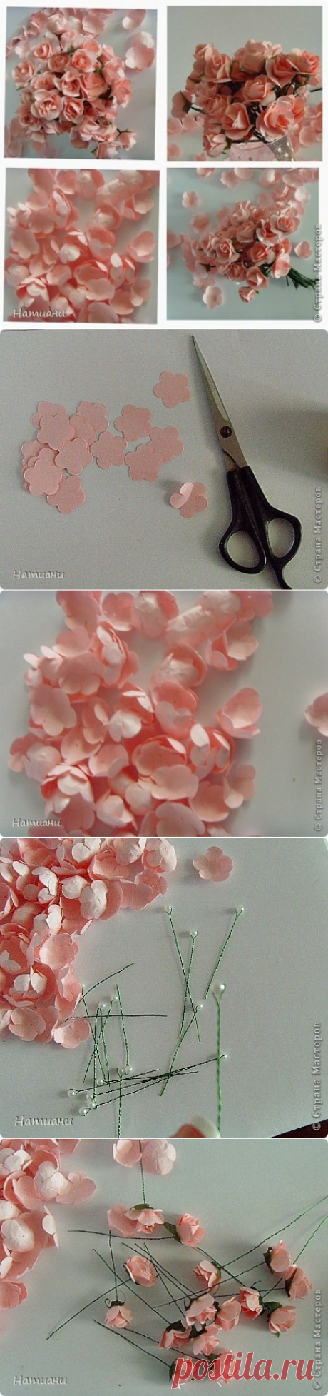 Розы из бумаги.