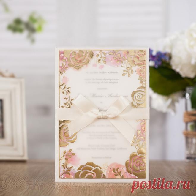 1 шт. образец желаемое лазерная резка, для свадьбы Пригласительные открытки с разноцветным дизайном Флоры для свадебвечерние купить на AliExpress
