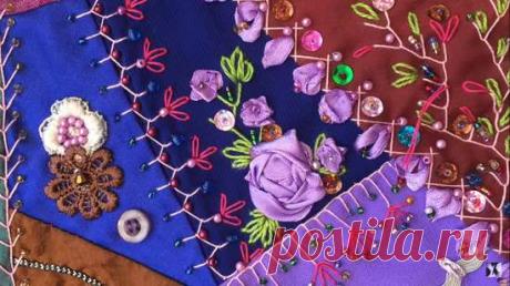 Подборка мастер-классов по технике крейзи-квилт . Милая Я