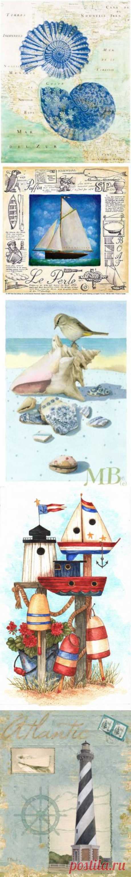 Картинки морские для творчества рукодельниц.