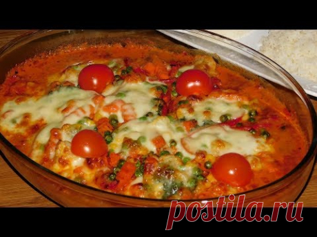Куриная грудка с овощами в сливочном соусе. ОБЕД НА РАЗ ДВА И ГОТОВО) - YouTube