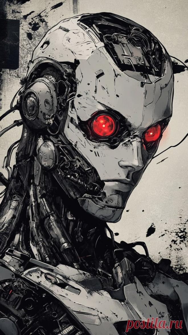 Кибернетический воин в стиле атompunk. Изображение из нейросети Midjourney - Midjourney примеры промтов - Форум ИИ о нейросетях - Yes Ai