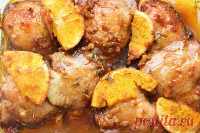 ​Курица с апельсинами в духовке