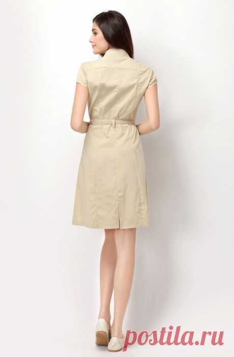 cotton women summer dress khaki beige color casual dress w/ button and pocket free shipping retail-in Dresses from Women's Clothing &amp; Accessories on Aliexpress.com | Alibaba Group