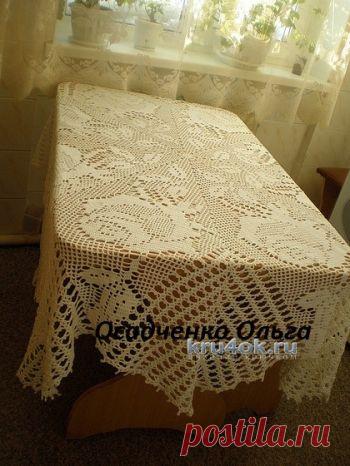 Вязаные крючком скатерти. Схемы вязания. Прямоугольные, овальные и круглые скатерти крючком. - страница 2