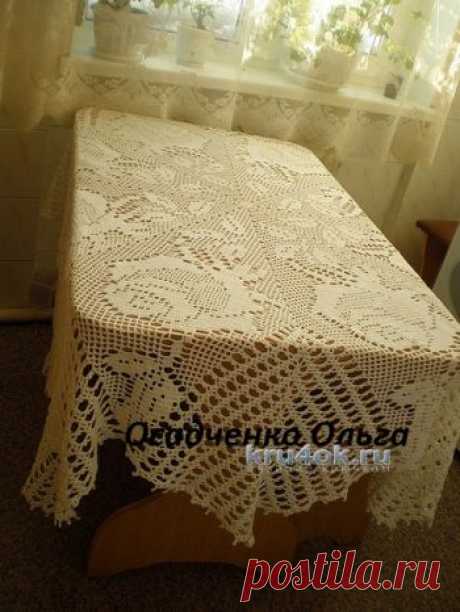 Вязаные крючком скатерти. Схемы вязания. Прямоугольные, овальные и круглые скатерти крючком. - страница 2