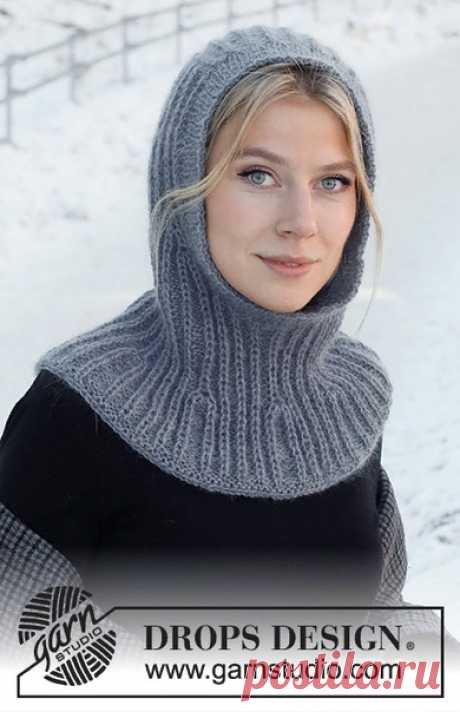 Балаклава Wrapped in Wonder

Размеры: S/M - L
Обхват головы: ок. 54/56 - 58 см

Понадобится:
Пряжа DROPS ALPACA (100% альпака, 167м/50г) 100-100 г, цвет 517, medium grey
а также пряжа DROPS KID-SILK (75% мохер, 25% шелк, 210м/25г) 50-50 г, цвет 10, grey

Плотность вязания:
21 петель и 25 рядов по схеме А.1 в 2 нити = 10 x 10 cm.

Спицы:
Круговые спицы DROPS размер 4 мм, длина лески 60 см для узора.
Круговые спицы DROPS размер 3 мм, длина лески 40 или 60 см для резинки.
При...