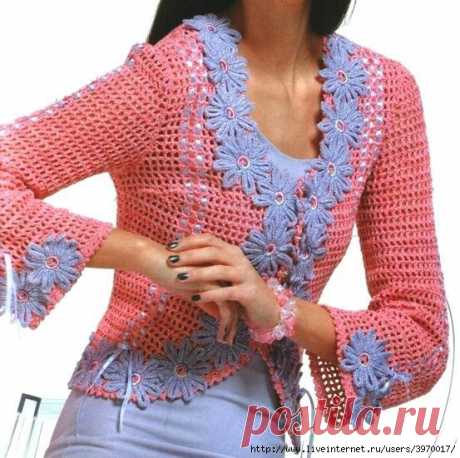 КОФТОЧКА ФИЛЕЙКА КРЮЧКОМ.