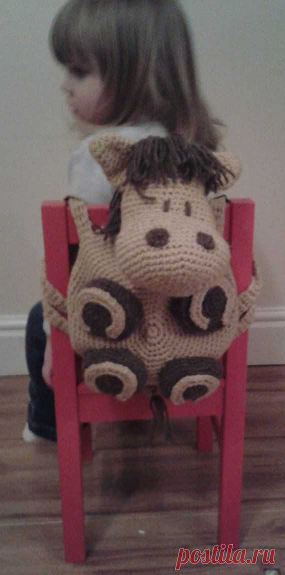Horse Crochet Pattern Backpack Bag Rucksack von PeachUnicornCrochet