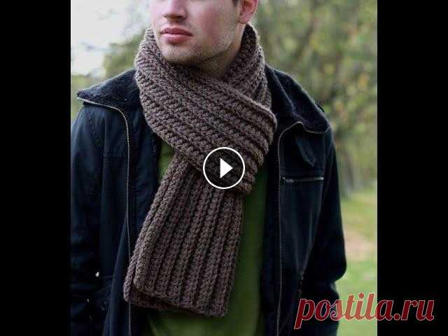 КАК СВЯЗАТЬ МУЖСКОЙ ШАРФ крючком. МК. / Crochet Scarf В этом мастер - классе, показываю как связать простой красивый мужской шарф. Помощь каналу карта сбербанка 2202 2025 2572 1860...