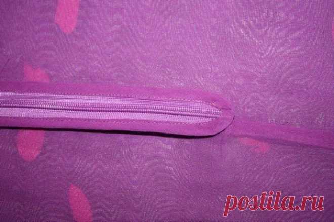 ​Как вшить молнию в изделие из шифона