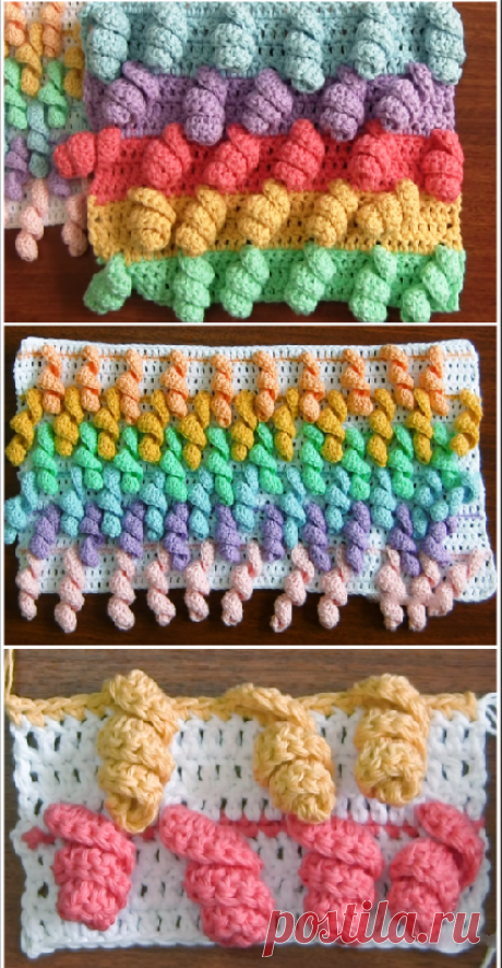 Crochet Colored Unicorn Style Stitch - Crochet Ideas