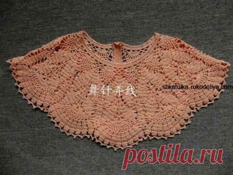 Шикарный воротник крючком. Простой воротник крючком для начинающих | Шкатулка рукоделия. Сайт для рукодельниц.