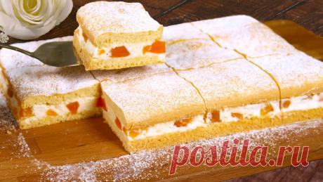 Вкуснейший пирог с кремовой начинкой: