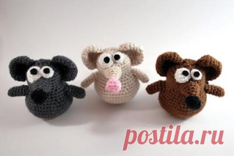 1000 схем амигуруми на русском: Смешные крыски крючком