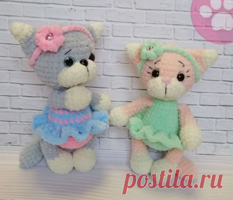 Схема вязания плюшевого котенка крючком | Амигуруми | Яндекс Дзен