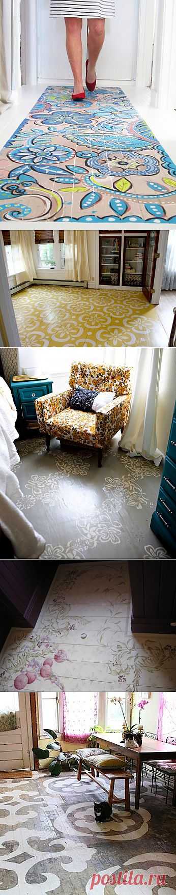 Рисунок на деревянных полах — это красиво..