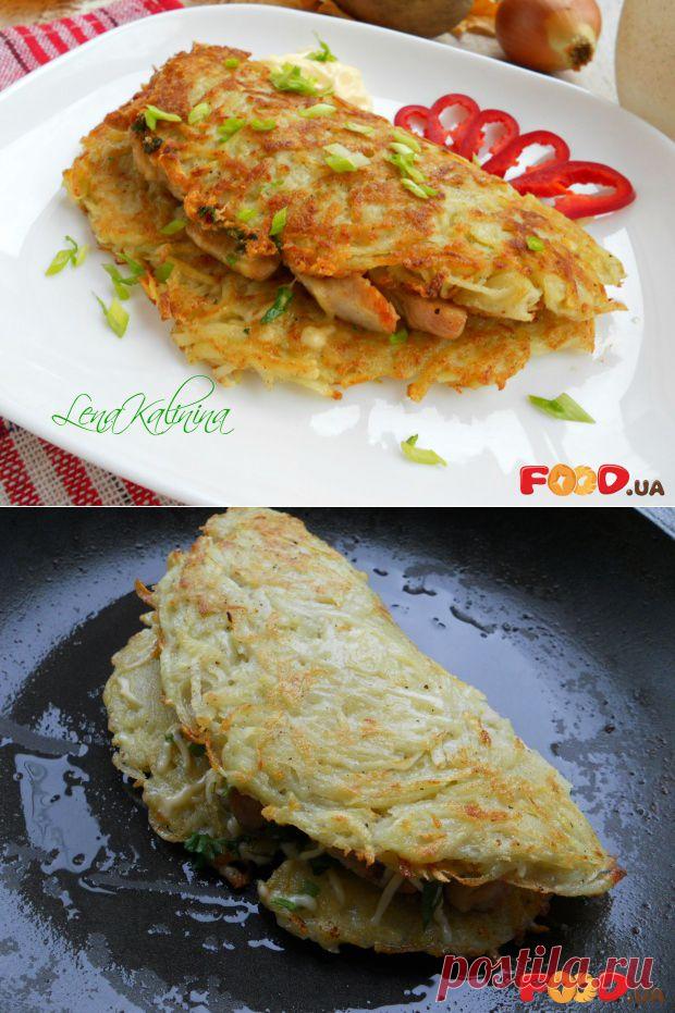 Лепешки из картофеля с курицей и сыром - Кулинарные рецепты на Food.ua