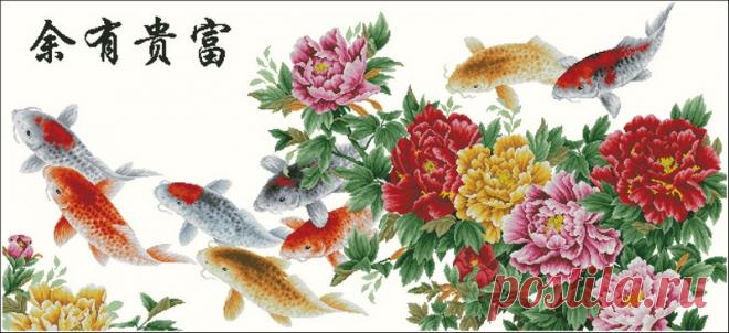 Сачать схему вышивки "Fancy carp"