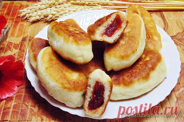 Жареные пирожки с клубничным джемом — Сад Заготовка