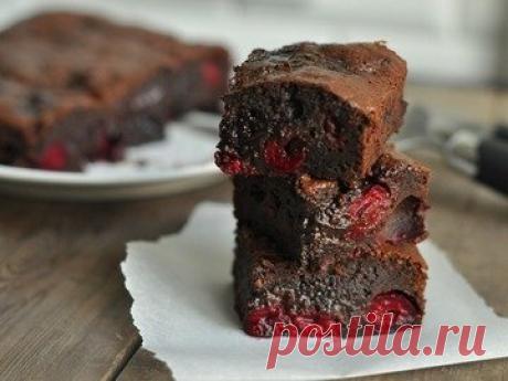 Брауни с вишней - простой и вкусный рецепт с пошаговыми фото