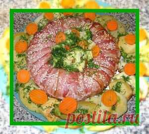 Рулет мясной Праздничное кольцо. Рецепт c фото, мы подскажем, как приготовить!