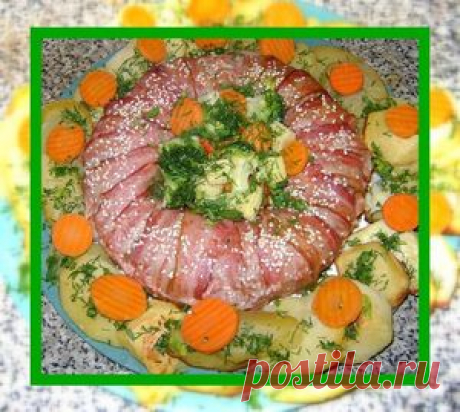 Рулет мясной Праздничное кольцо. Рецепт c фото, мы подскажем, как приготовить!