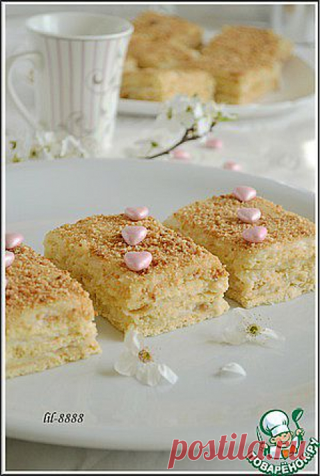 Нежное пирожное с карамельным кремом - кулинарный рецепт