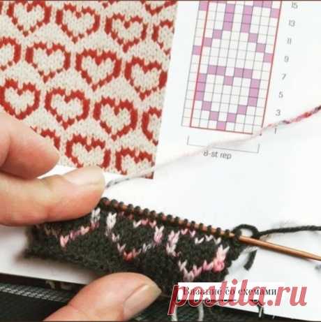 Узор спицами. Схема.