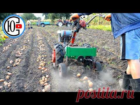 Сделал НОВУЮ картофелекопалку НОВОГО ТИПА к МОТОБЛОКУ! ТЕСТИРУЕМ!!!