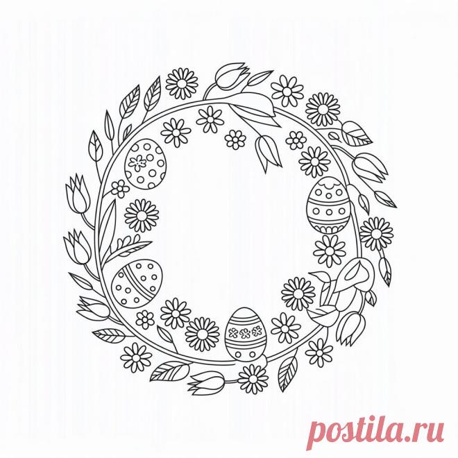Арт - раскраски к пасхе