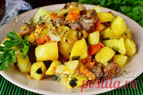 Жаркое в горшочках с мясом и картошкой в духовке, рецепт с фото