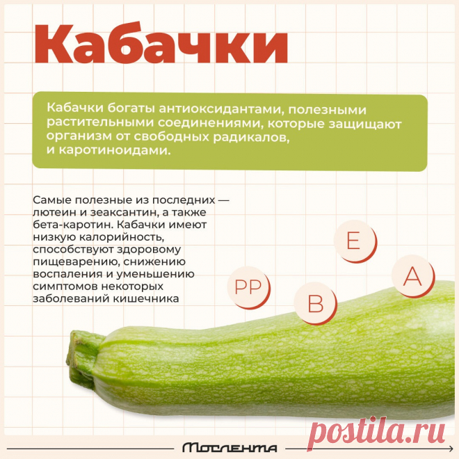 Кабачки польза