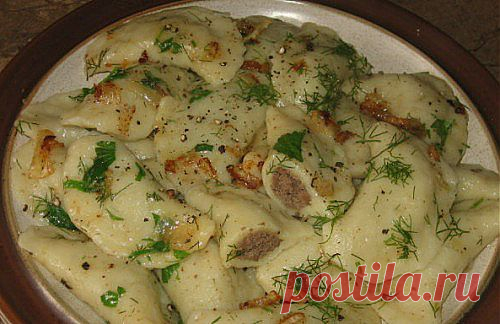 Вареники из картофельного теста с куриной печенью / Простые рецепты