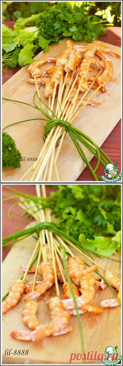 Креветки жареные на мангале - кулинарный рецепт