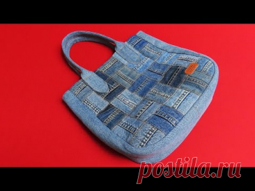 DIY청바지의 어느 곳도 절대 버리지 마세요! "명품백"이 됩니다!/Don't throw away old denim's scraps. It can be a "luxury bag"